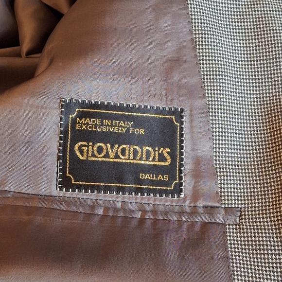 Canali Proposta Gray Houndstooth Dinner Jacket Made in Italy Men Size US 44R - Picture 12 of 13